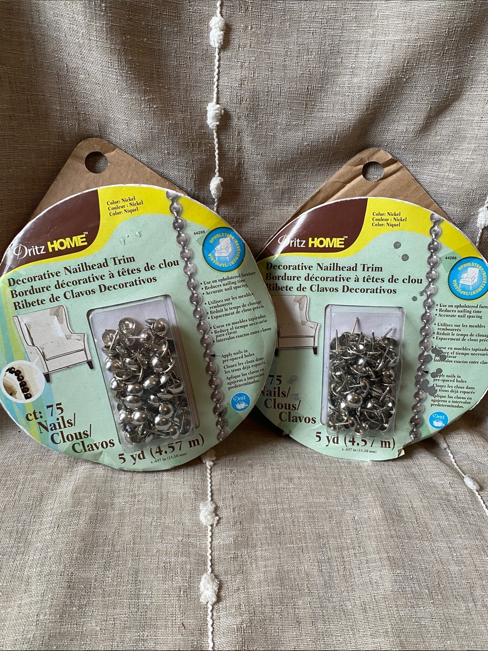 Dritz HOME Decorative Nailhead Trim - Nickel Finish (Set of 2)